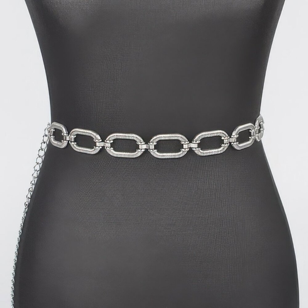 Oval Metal Plus Size Chain Belt